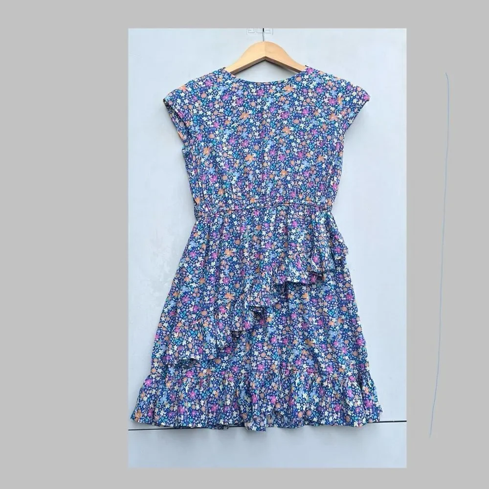 OshKosh Floral Blue 10 -12 L Girls Dress